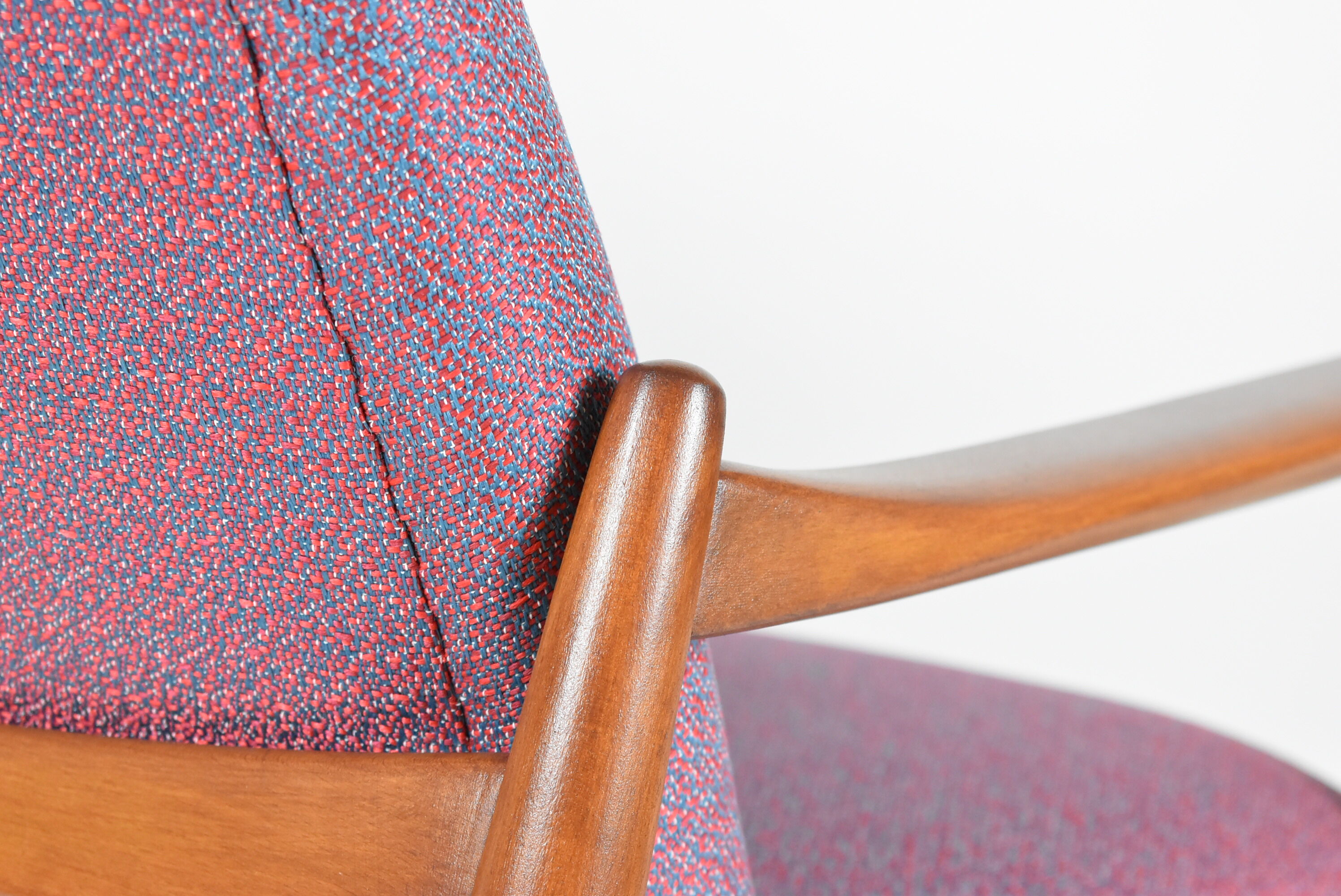 Original restored armchair GFM-64, signed by designer E.Homa, 1960s