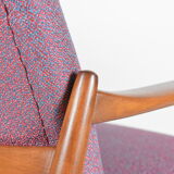 Original restored armchair GFM-64, signed by designer E.Homa, 1960s
