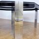 Smoked glass and metal coffee table, 1970s