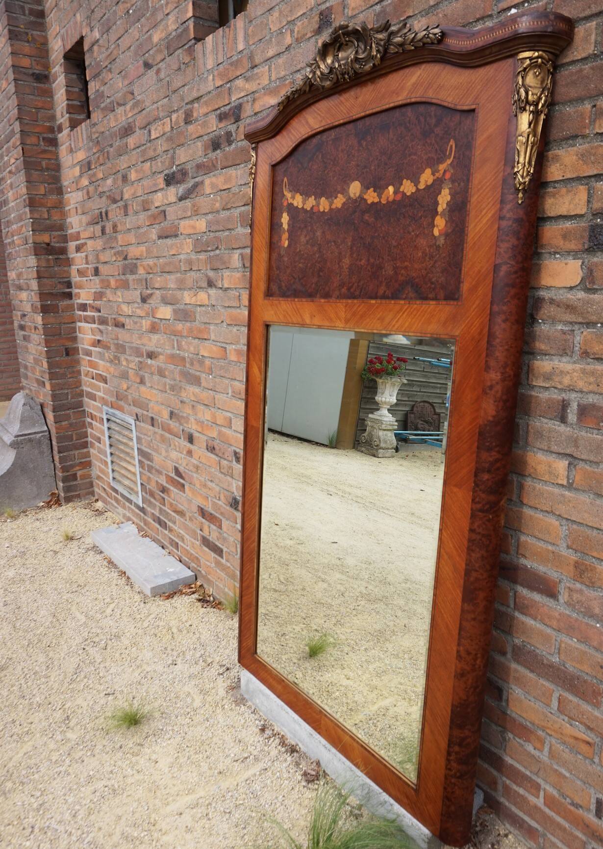 Large 19th Century French Fireplace Mirror