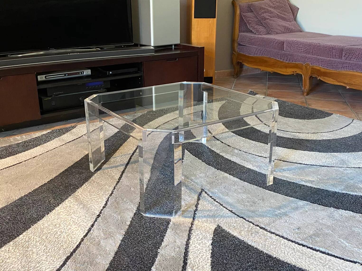 Athena coffee table by david lange. 1970. 70x70.