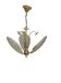 Frosted shell and gilded metal chandelier