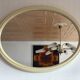 Tiger vintage oval mirror