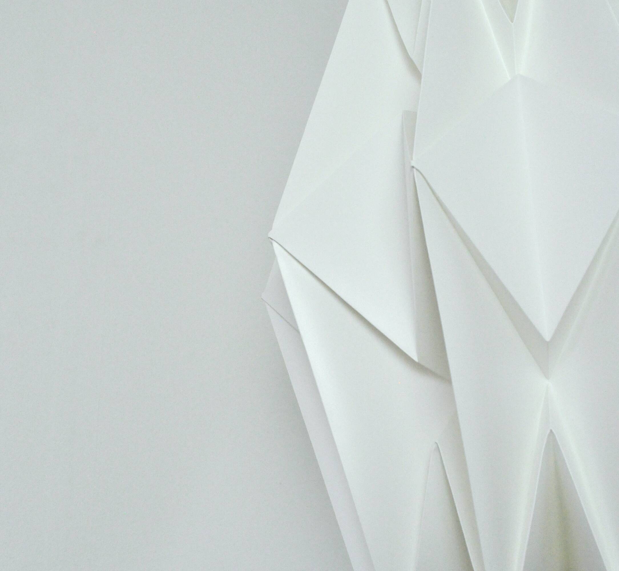 Large Le Klint hand-pleated hanging lamp by Peter Hvidt & Orla Mølgaard-Nielsen