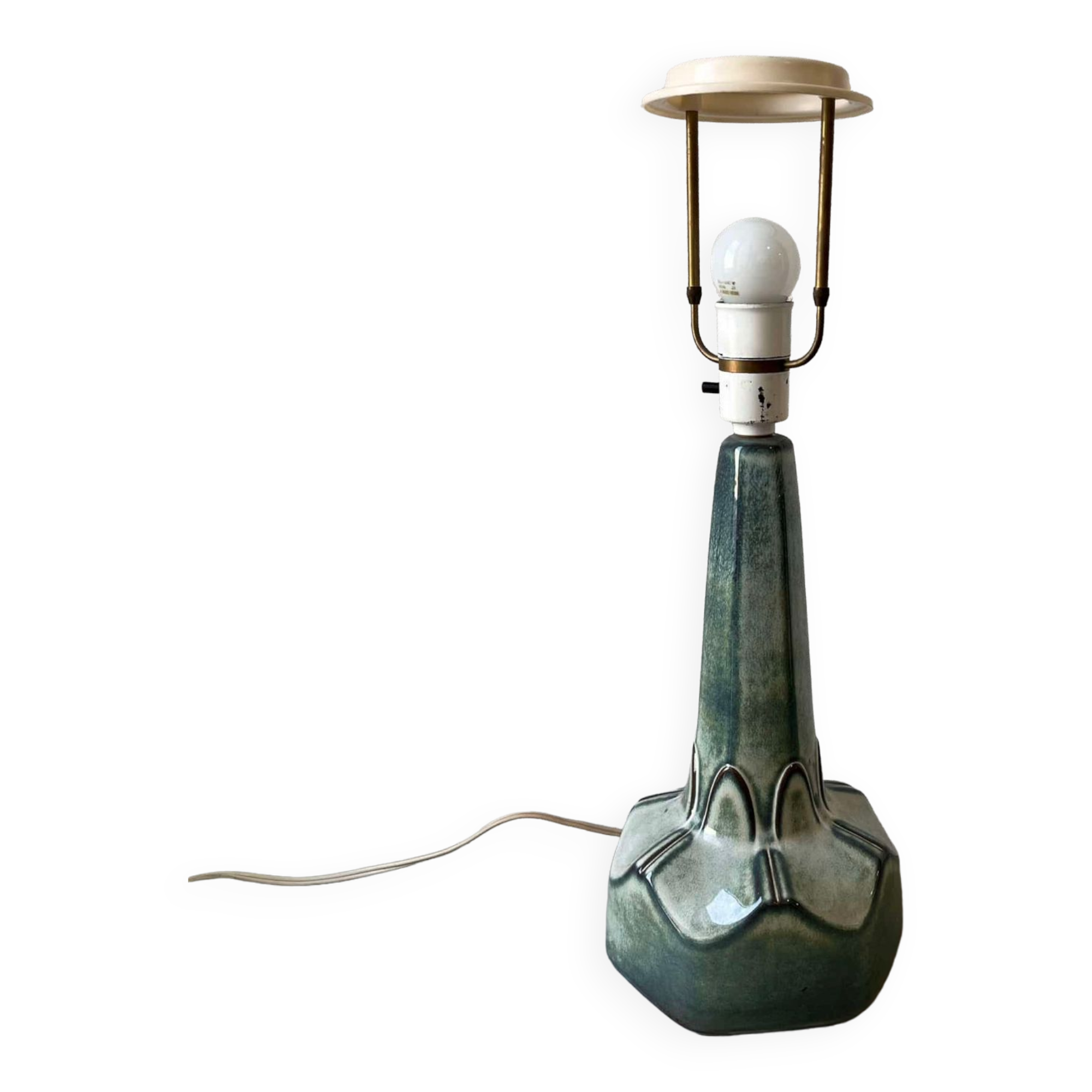 Pied de lampe de table en céramique vintage