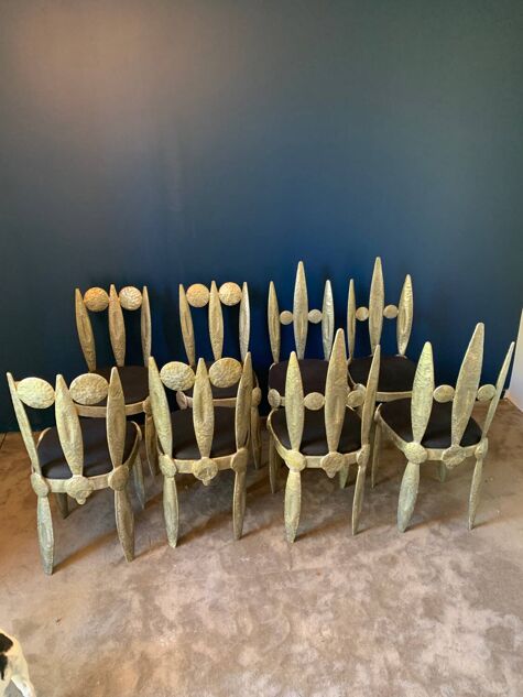 suite of eight chairs