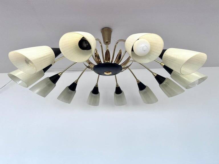 Very Rare Large Stilnovo style Chandelier, Germany, 1960s