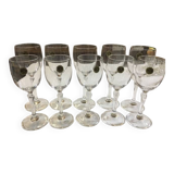 Royal Crystal Rock (Rcr): 10 glasses, 5 large and 5 smaller