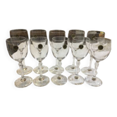 Royal Crystal Rock (Rcr): 10 glasses, 5 large and 5 smaller
