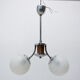 Suspension art déco chromé et bois, vers les années 1930