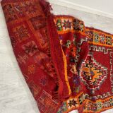 Tapis berbère en laine fait main 521 x 156 cm