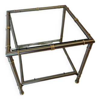 Gold and silver bamboo coffee table brushed brass