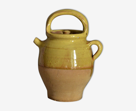 Cruche vernissée jaune