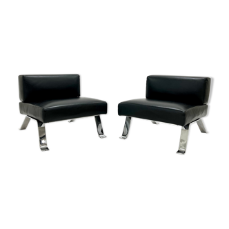 Pair of Armchairs Ombra «512» by Charlotte Perriand edition Cassina