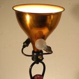 Art Deco three-light ceramic lamp