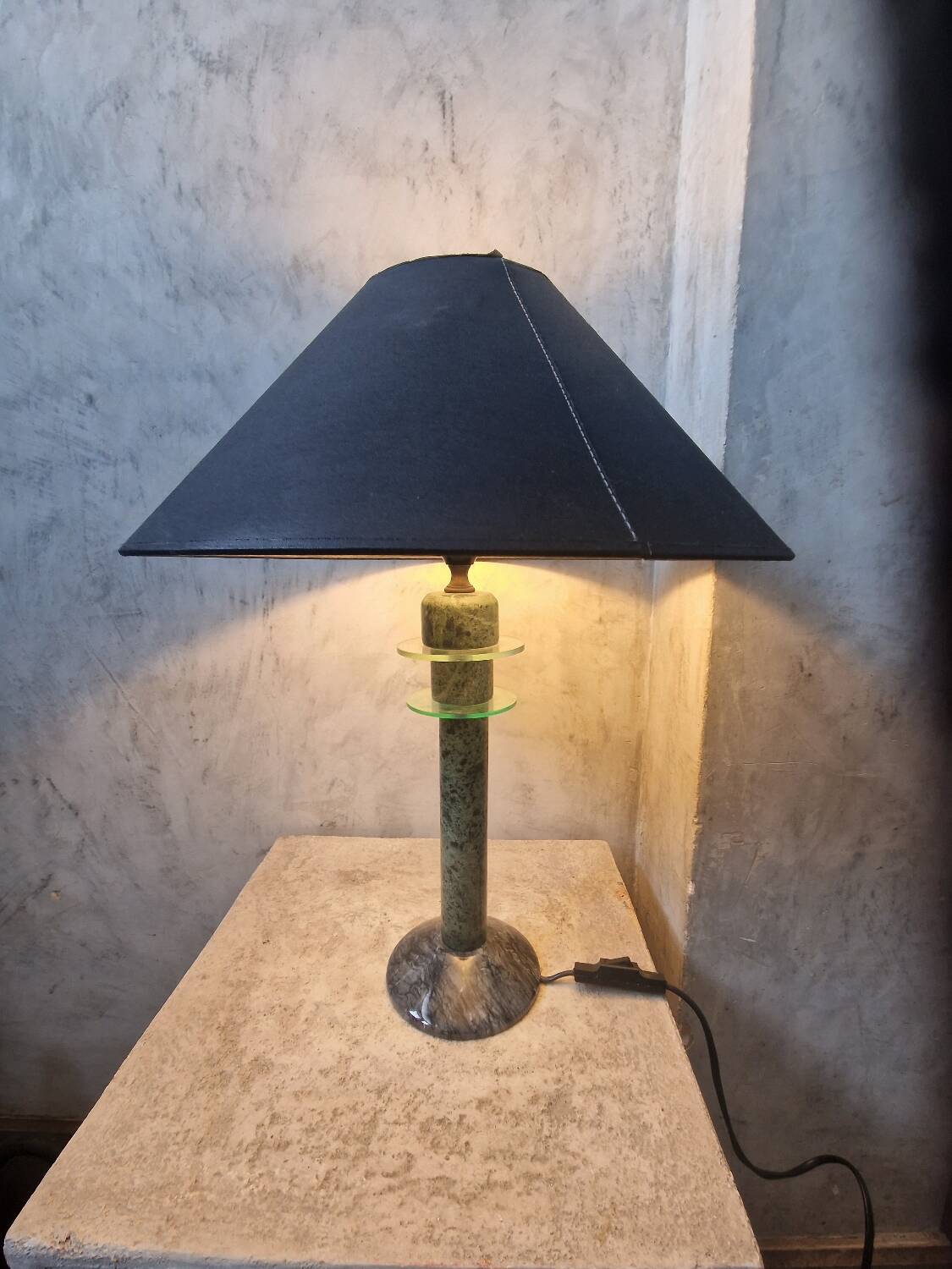 Vintage lampe en marbre de Guatemala