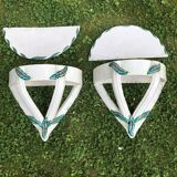 Pair of wall lamp consoles