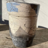 Vase en raku / céramique signée / poterie fait main