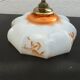 Hanging blown glass opaline glass of 1920s orange milk