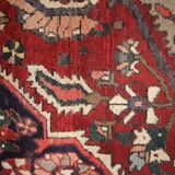 Tapis persan vintage en laine rouge tissée à la main - 211x306cm