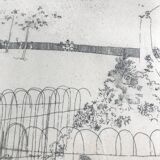 Peter stevenson, lacrosse hyde park, 1972. etching signed in pencil