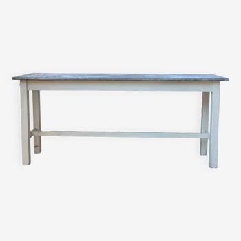 Table de fermier vintage en zinc