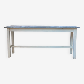 Vintage zinc topped topped farmer table