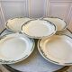 Lot of 5 flat plates in Terre de Fer Longchamp model Belleville, late 19th century
