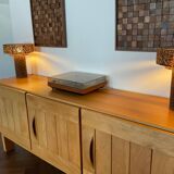 Maison Regain sideboard in solid elm, vintage 60s/70s