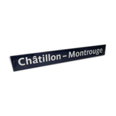 Enamelled Paris metro plate