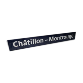 Enamelled Paris metro plate