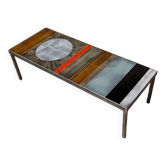 Table Basse En Céramique Modèle " Soleil " De Roger Capron