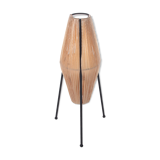 Vintage table lamp with sissal on a tripod, 1960