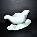 Antique sauceboat, blue-grey earthenware, niderviller niederweiler steingut 1900