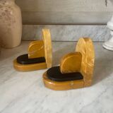Pair of Art Deco marble bookends