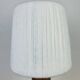 Stoneware bottle lamp and vintage wool lampshade