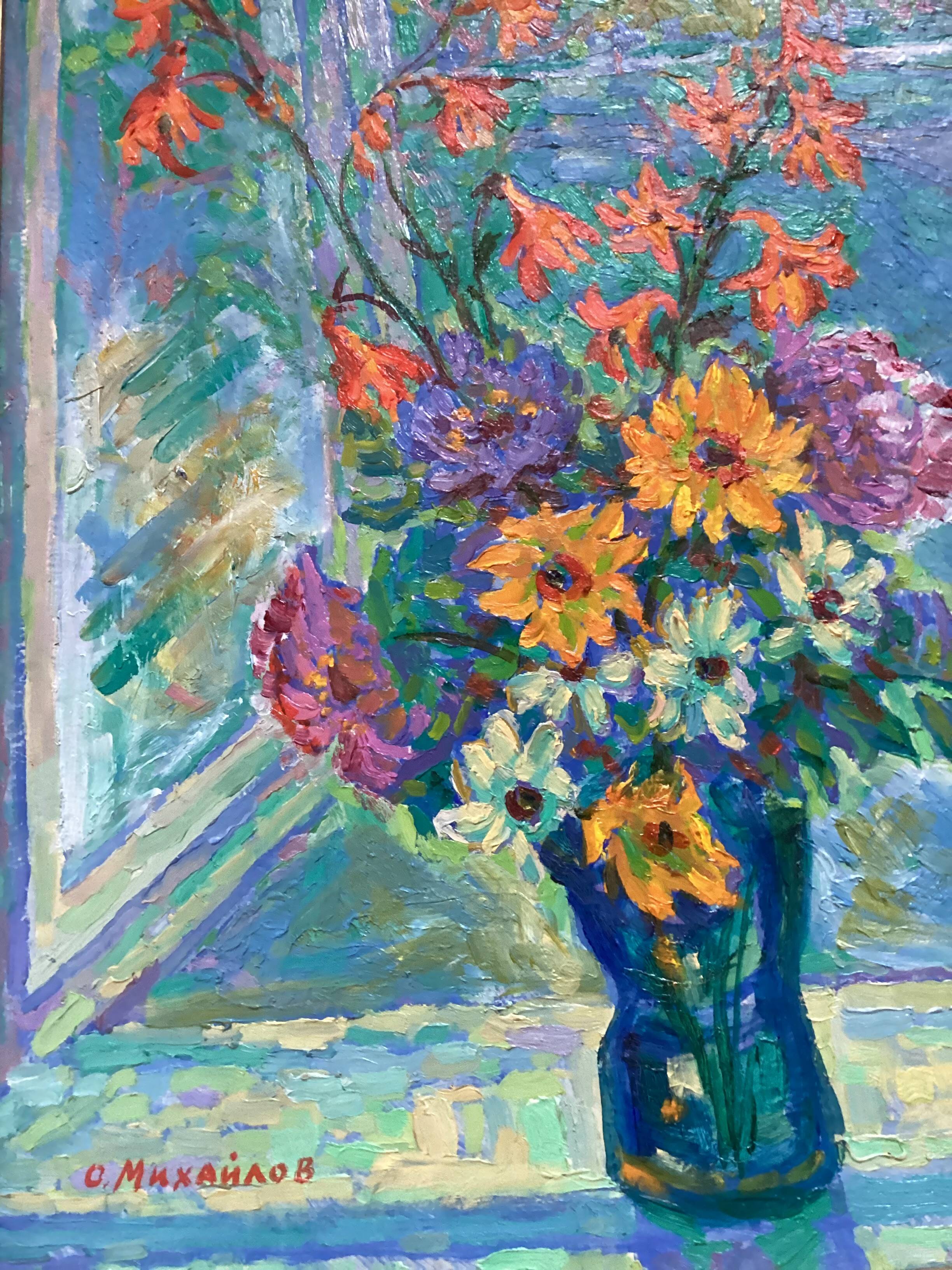 Oil painting on cardboard signed, dimensions: height - 88 cm, width - 75 cm.