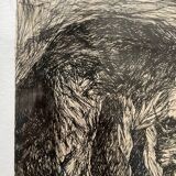 Tableau encre de chine XXe