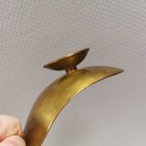 Brass candlestick for a single candle