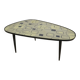 Low mid-century coffee table in formica and wood, Germany 1970.