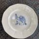 Digoin France cake dish with antique blue rose pattern
