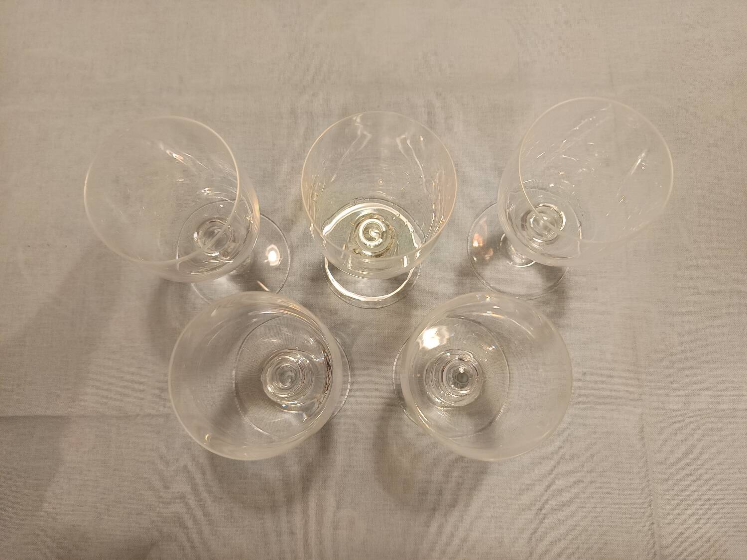 5 Baccarat glasses