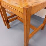 Pair of vintage pine chairs from the 70s