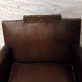 Studded club chair