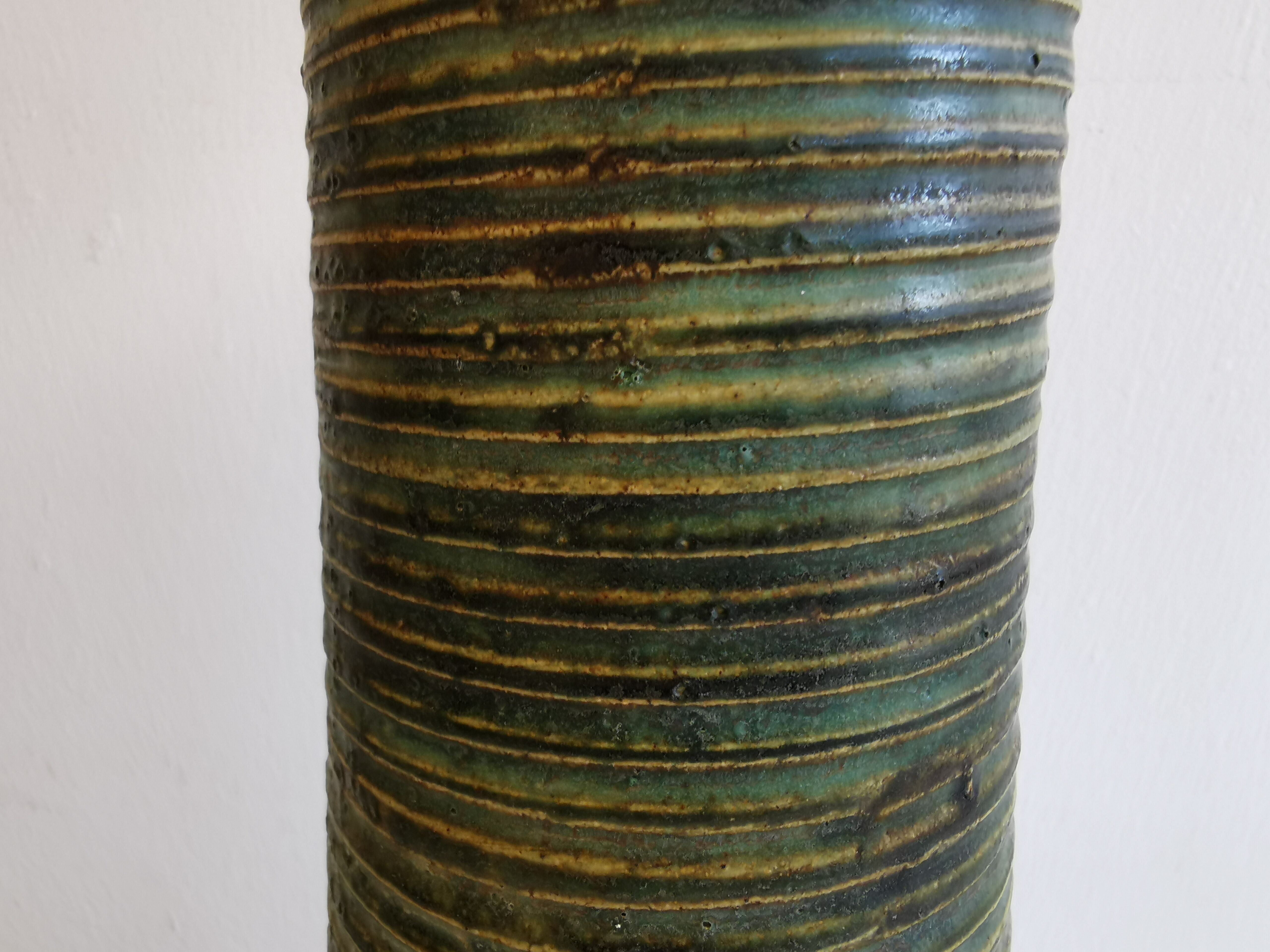 Gigantic ceramic table lamp, Danish, from the 60-70s, Made by Hans Axel Schjelde = HAS