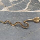 Applique murale bougeoir en bronze cobra