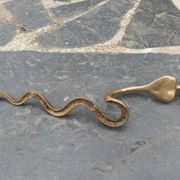 Bronze cobra candle holder wall sconce