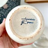 Vintage sandstone sugar bowl Sarreguemines France