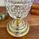 Large glass and gold metal candy box