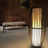 Large rattan floor lamp 1960